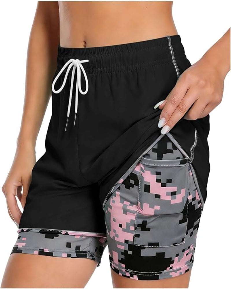 Athletic Shorts with Built-In Liner and Drawstring Waist Run - Photo 12