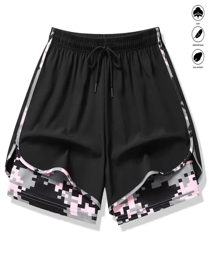 Athletic Shorts with Built-In Liner and Drawstring Waist Run - Photo 13