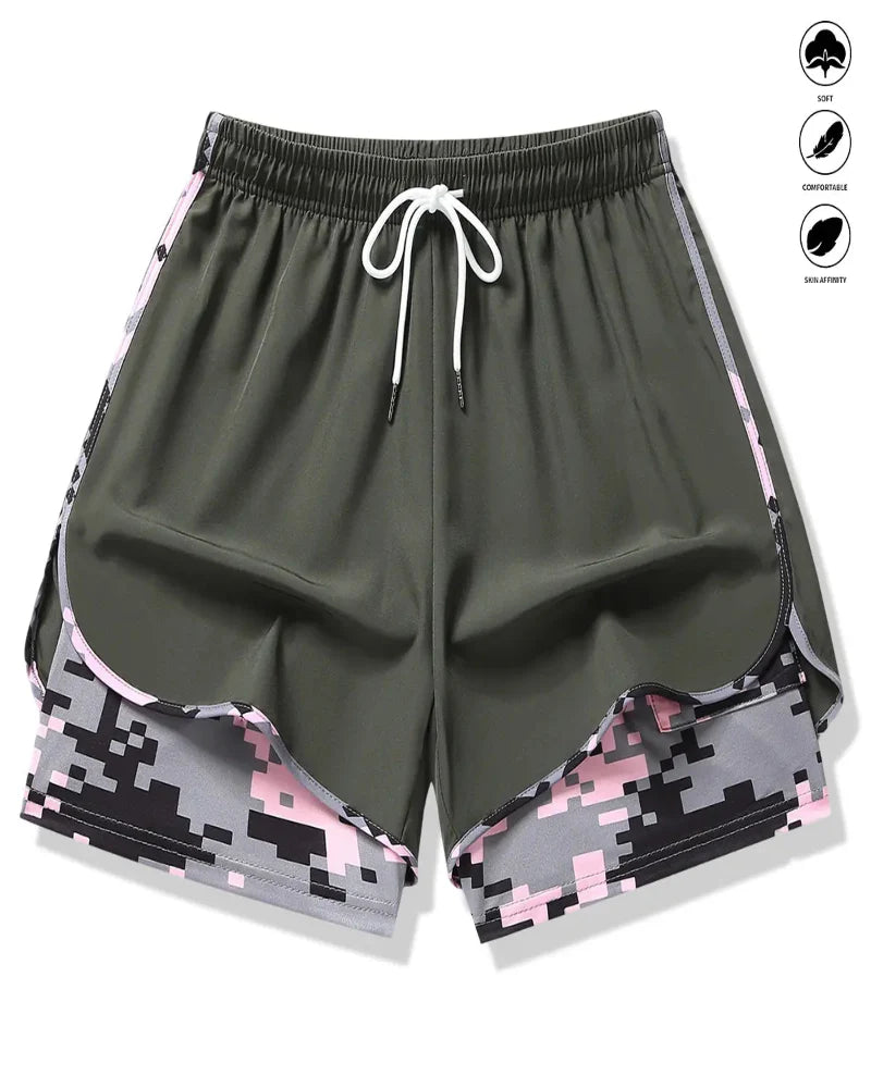 Athletic Shorts with Built-In Liner and Drawstring Waist Run - Photo 8