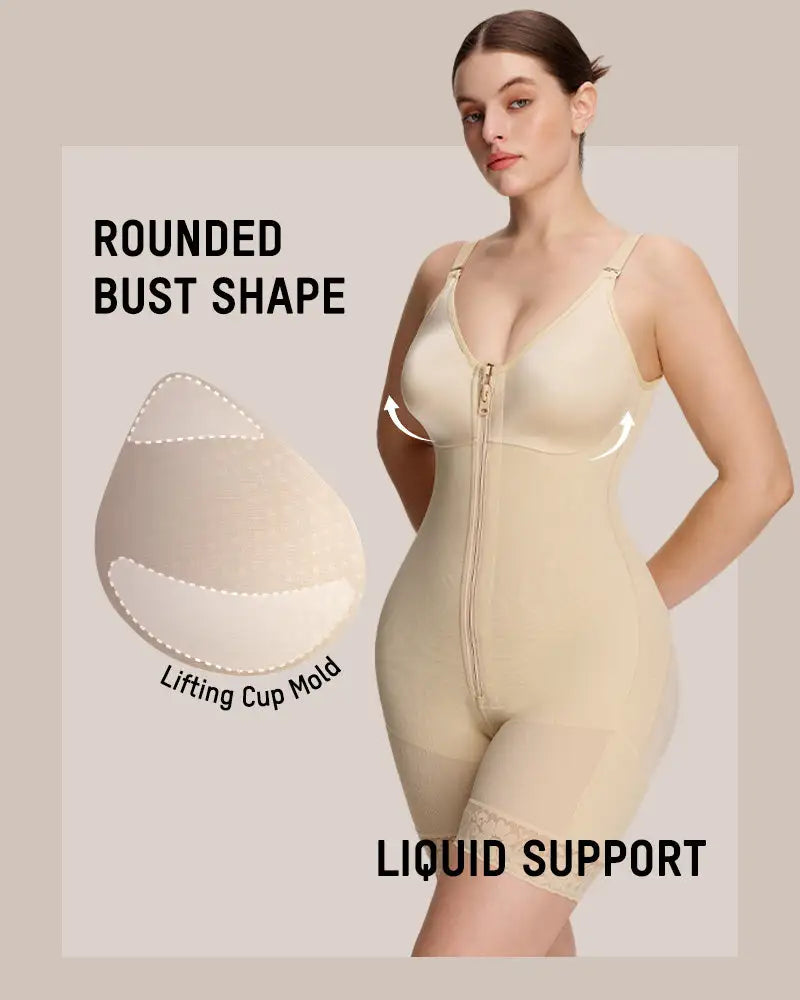 Fajas butt lifter tummy control zip-crotch bodysuit - image 9