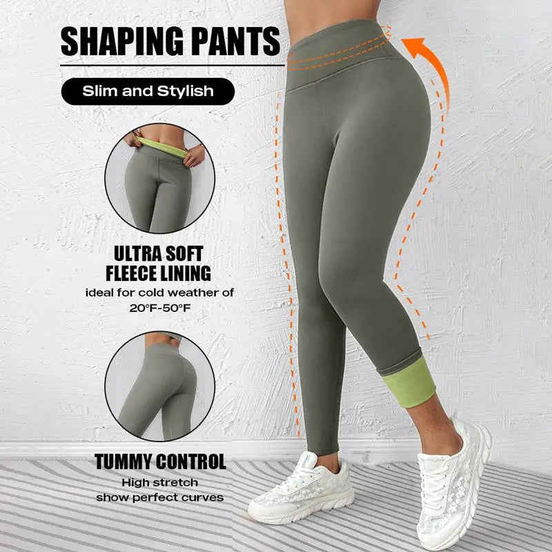 Fleece-Lined High-Waist Active Pants for Winter Frost - Photo 8