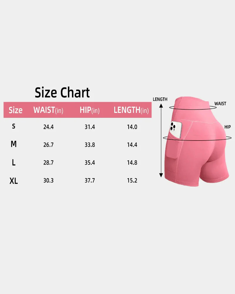 High-Waist Tummy Control Athletic Shorts with Pockets Dash - Photo 3