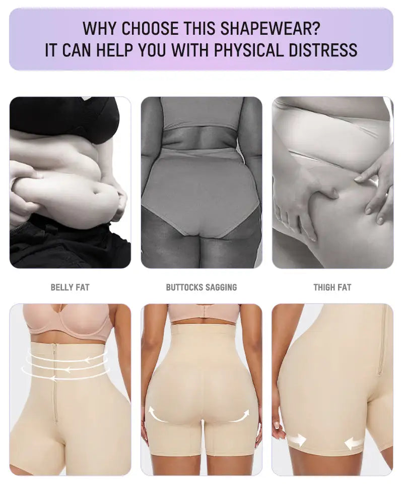 High-waist tummy tuck sculpting shapewear shorts - image 6