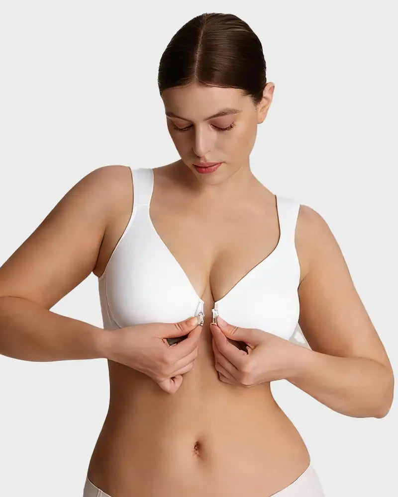 Hook-Front Low-Cut Wired Bare-Cup Back-Lift Bra Forte - Photo 2