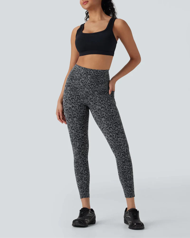 Leopard Print High-Waist Workout Leggings with Pockets Leo - Photo 8