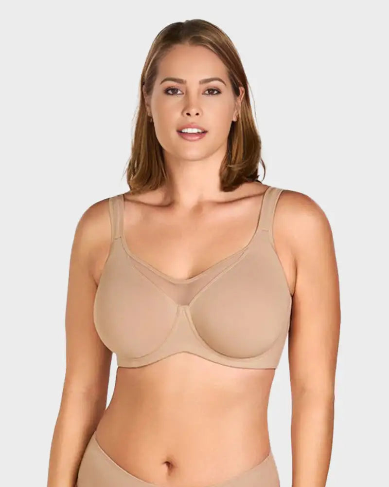 Plus Size Cooling Full Coverage Minimizer Bra Isla - Photo 1