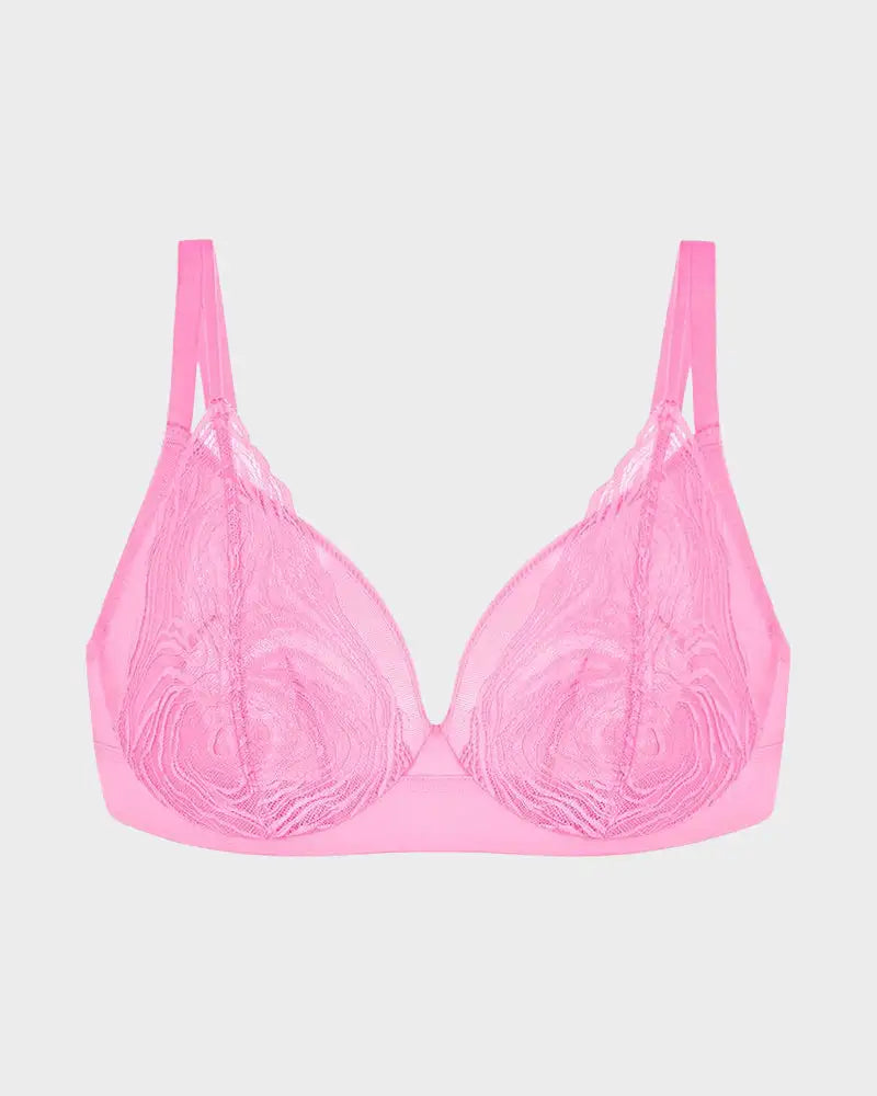 Plus Size Lace Mesh Full-Coverage Underwire Bra Nola - Photo 2