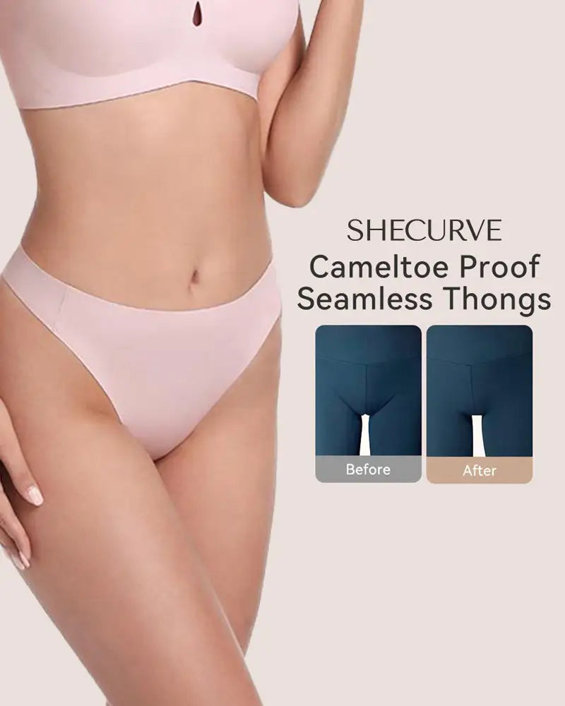 Seamless Camel-Toe Cover Thong Panties 5-Pack - Photo 18