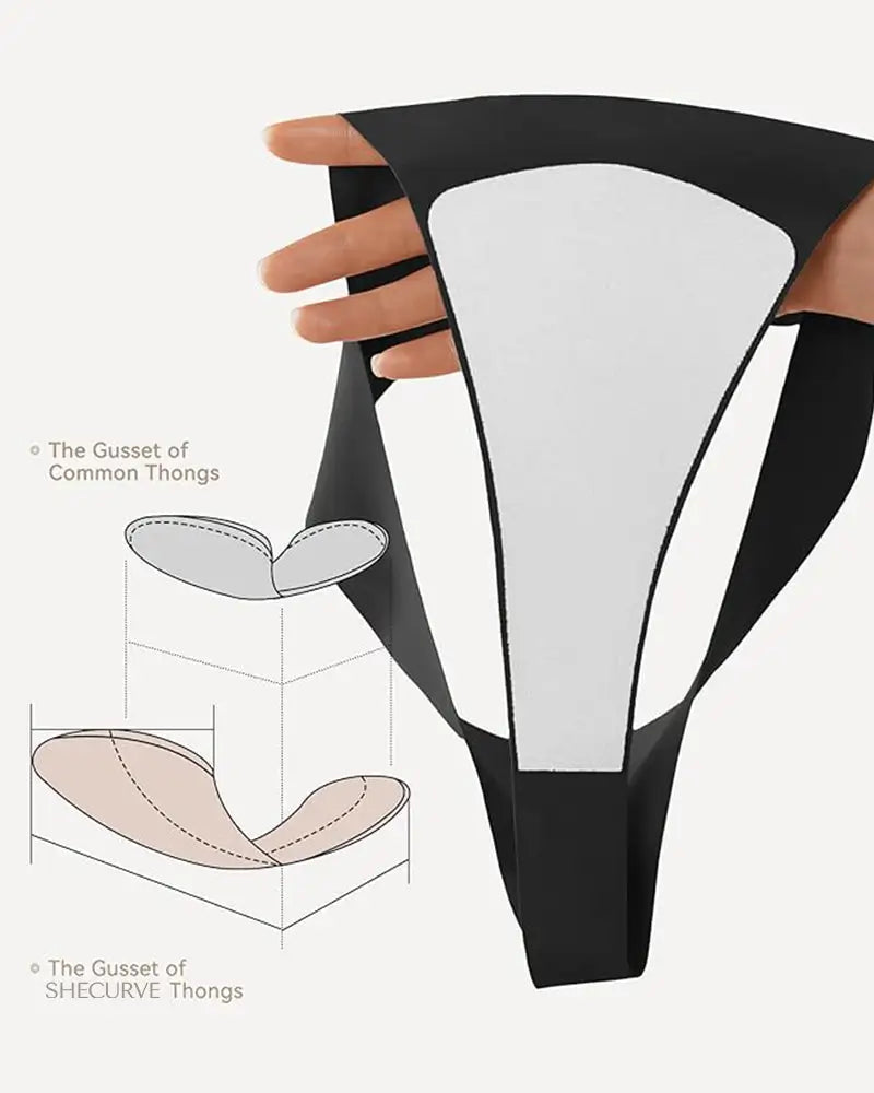 Seamless Camel-Toe Cover Thong Panties 5-Pack - Photo 20