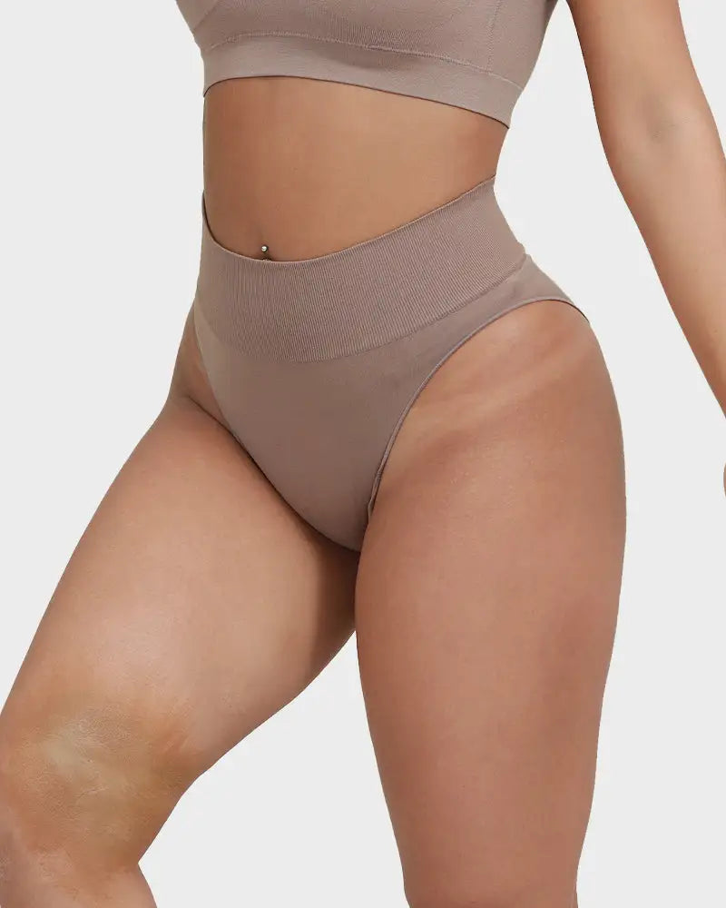 Seamless High-Waist Tummy Control Brief Panty 3-Pack - Photo 14