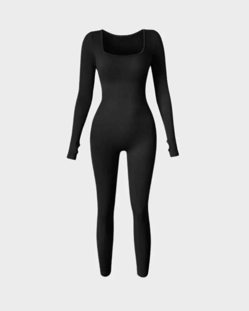 Square-neck long sleeve body shaping jumpsuit - image 7
