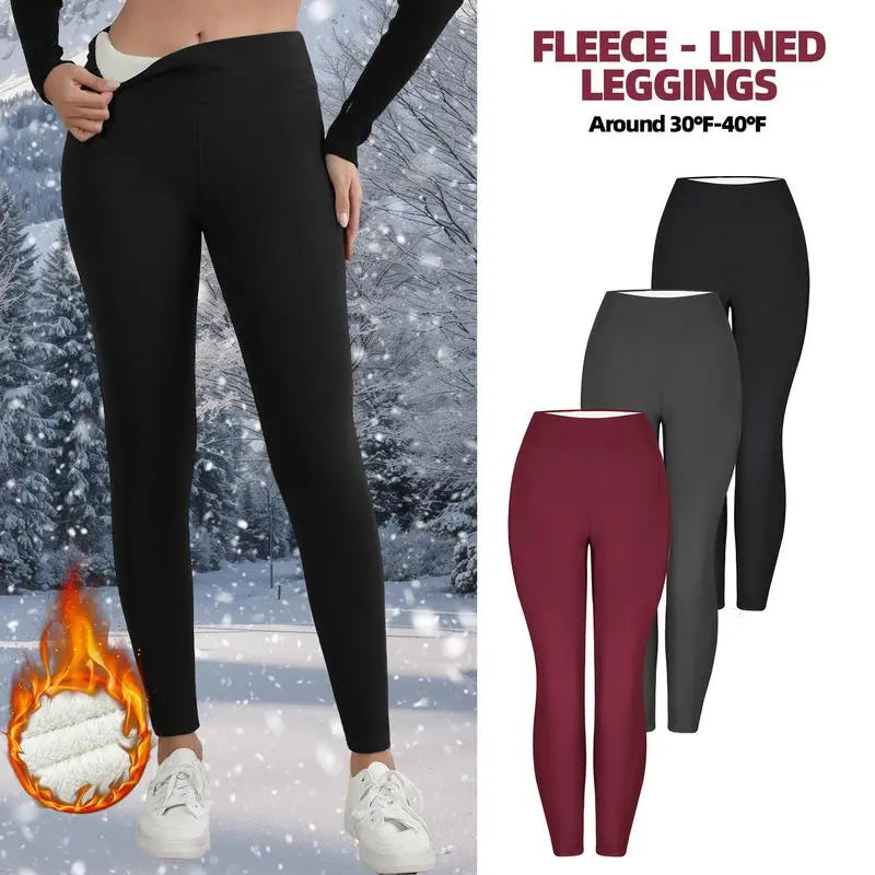 Thermal Fleece High-Waist Leggings for Winter Cozy - Photo 21