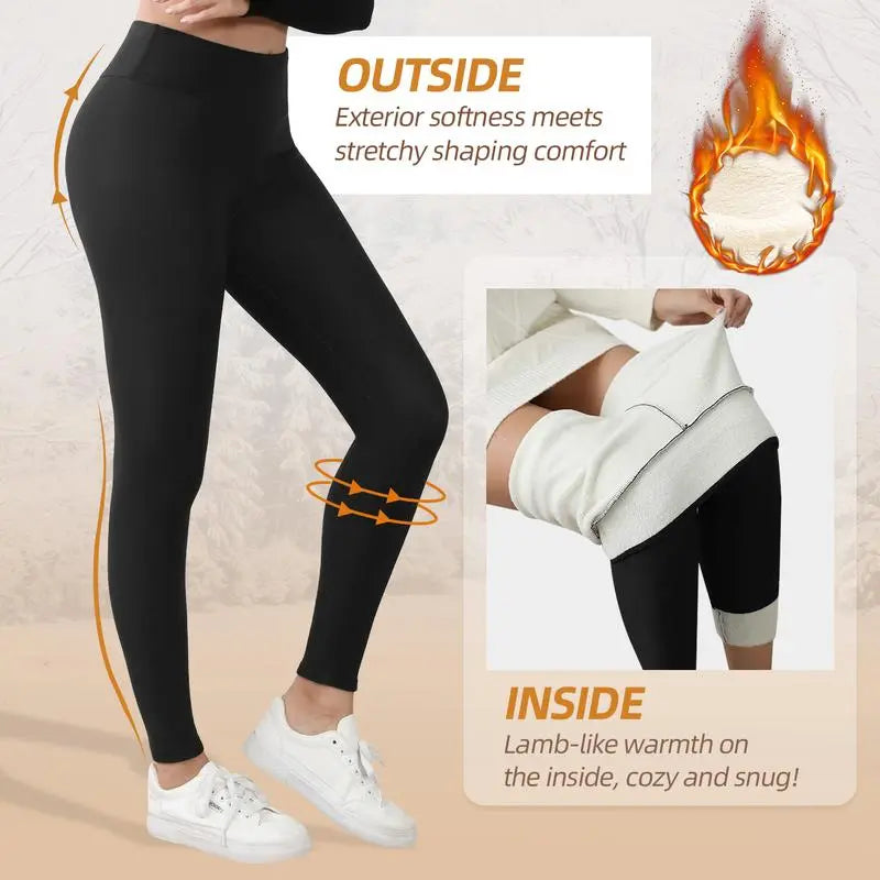 Thermal Fleece High-Waist Leggings for Winter Cozy - Photo 22