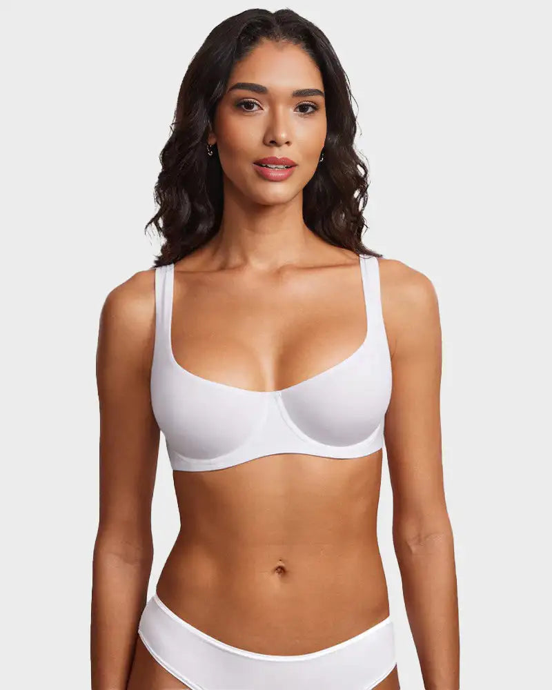 Underwire Seamless Unlined Balconette Support Bra Remi - Photo 20