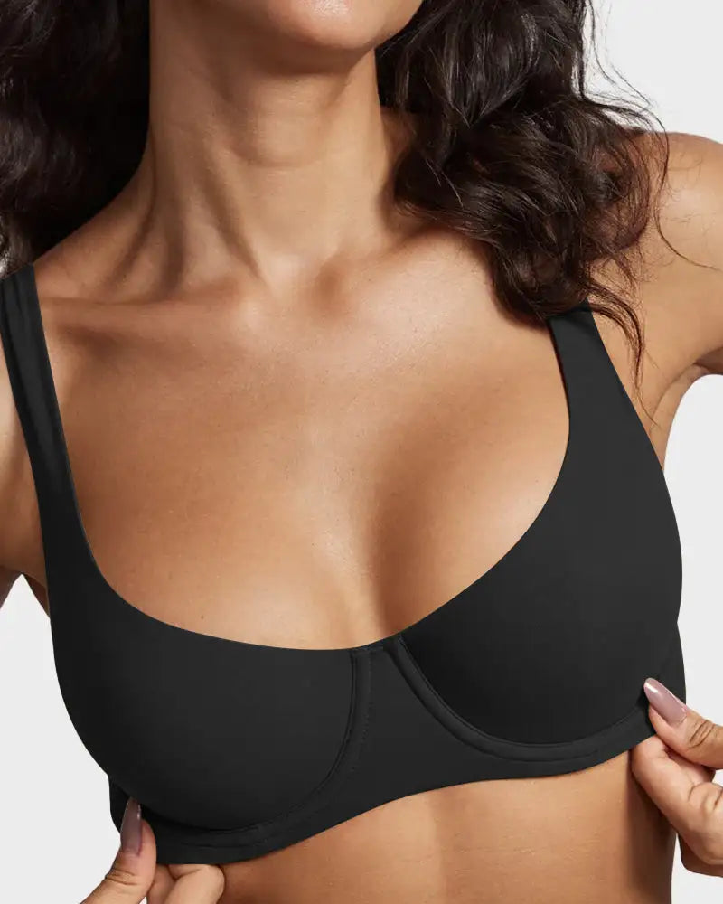 Underwire Seamless Unlined Balconette Support Bra Remi - Photo 3