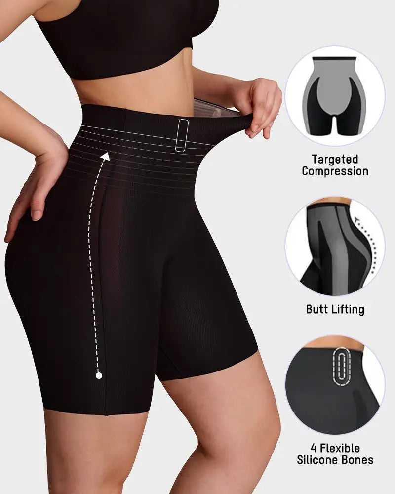 Women's High-Waist Cooling Sculpting Shapewear Shorts - Photo 2