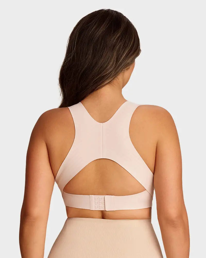 X-Back Hook-Front Wire-Free Alignment Bra Poise - Photo 15