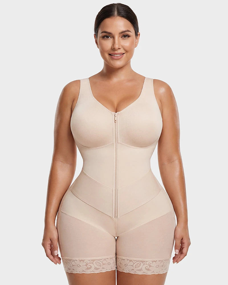 Zip-front full body tummy control shaper - image 11