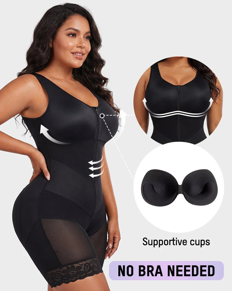 Zip-front full body tummy control shaper - image 3