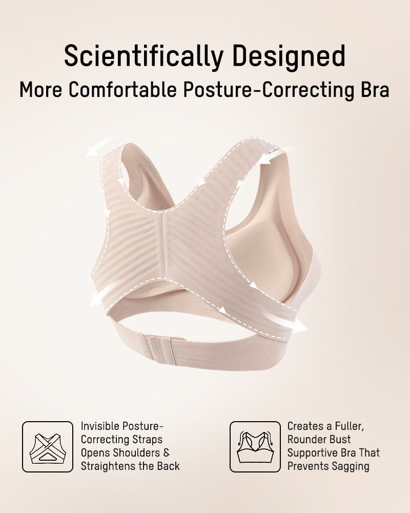 X-Back Hook-Front Wire-Free Alignment Bra Poise