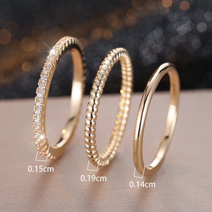 Minimalist Thin Ring Sets