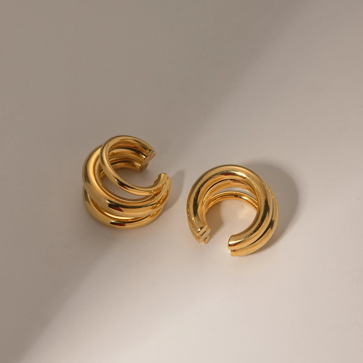 Minimalist Triple Helix Earring