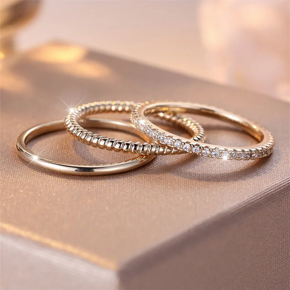 Minimalist Thin Ring Sets