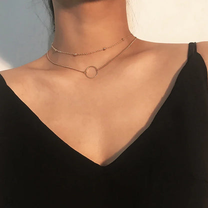 Eterna Circle Layered Necklace