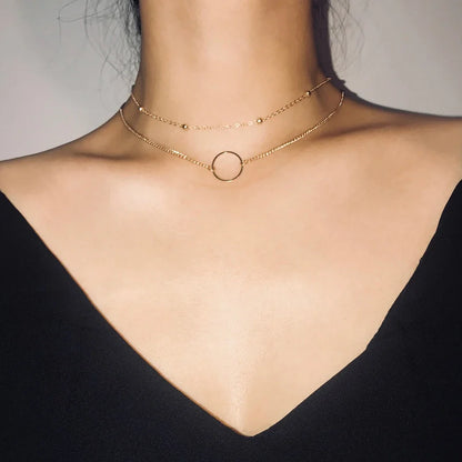 Eterna Circle Layered Necklace