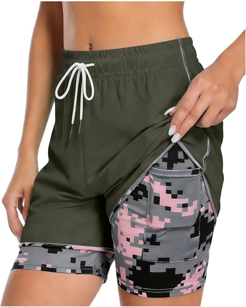 Athletic Shorts with Built-In Liner and Drawstring Waist Run - Photo 7