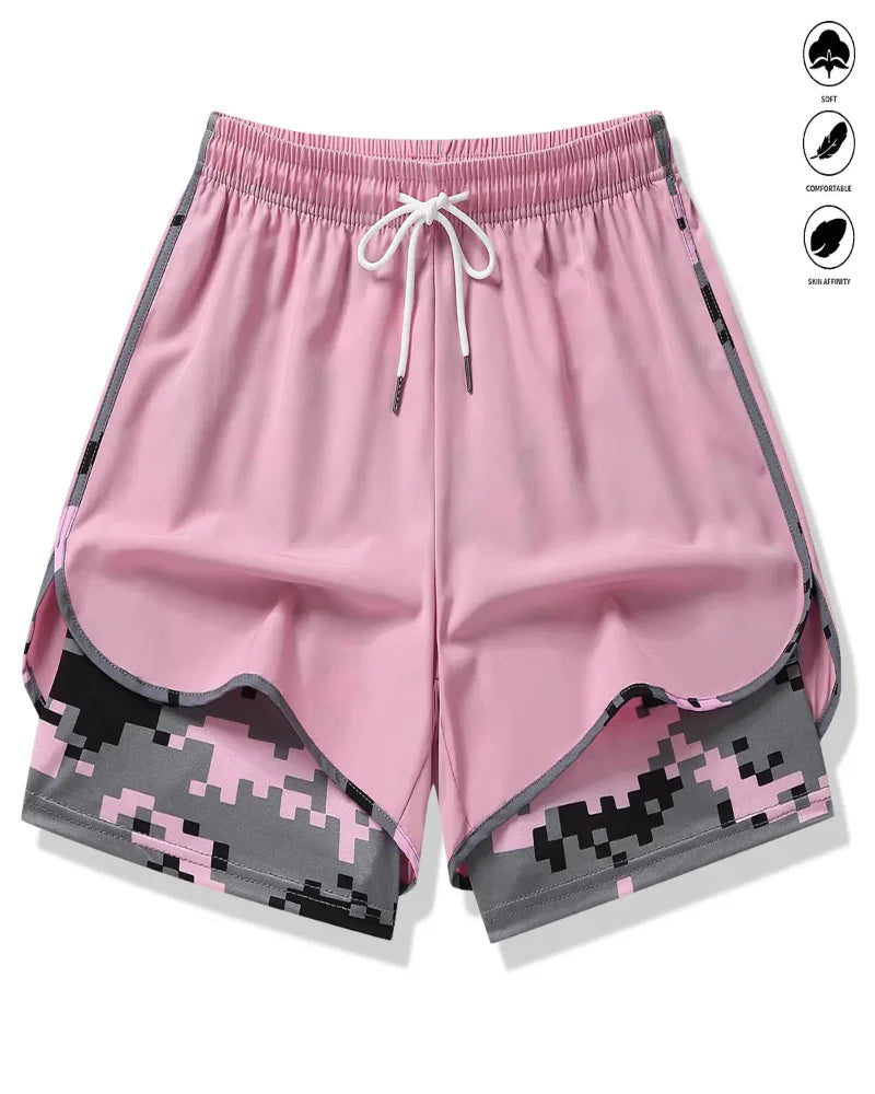 Athletic Shorts with Built-In Liner and Drawstring Waist Run - Photo 9