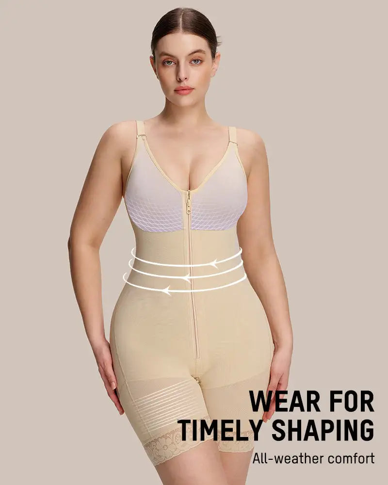 Fajas butt lifter tummy control zip-crotch bodysuit - image 10