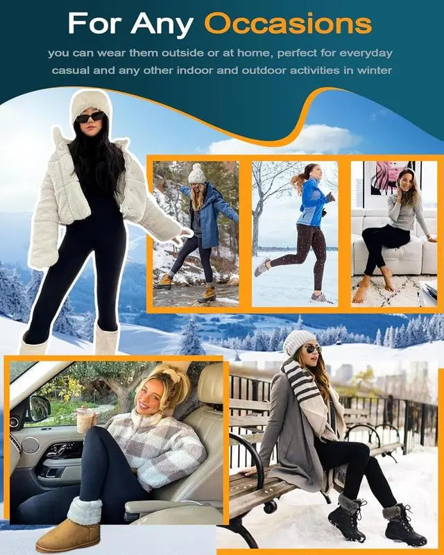 Fleece-Lined High-Waist Active Pants for Winter Frost - Photo 10