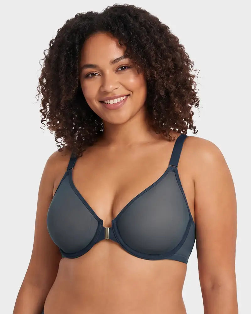 Front Closure Mesh Support Everyday Bra Lark - Photo 1