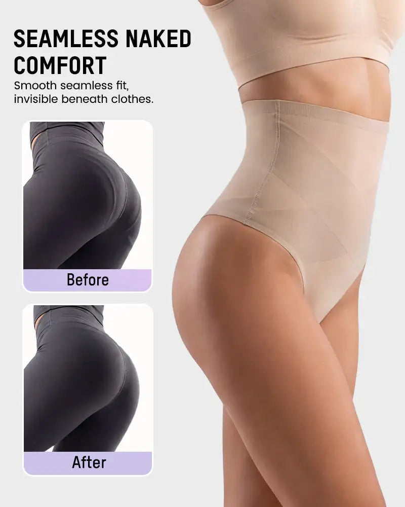 High-Waist Mesh Tummy Control Thong 3-Pack - Photo 11