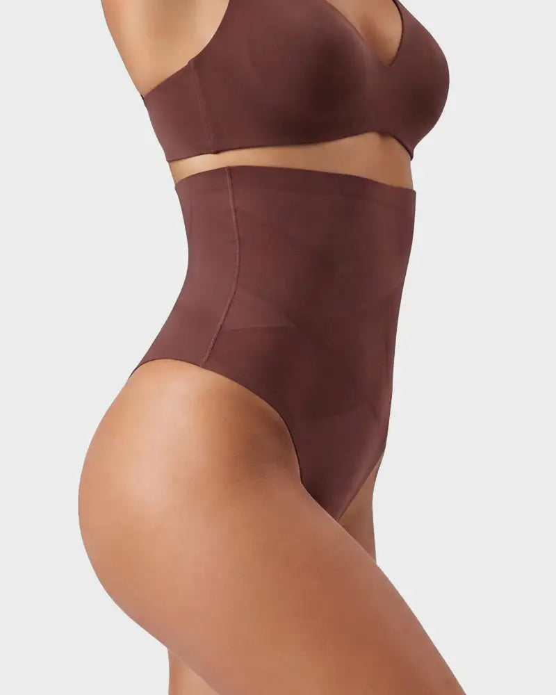 High-Waist Mesh Tummy Control Thong 3-Pack - Photo 5