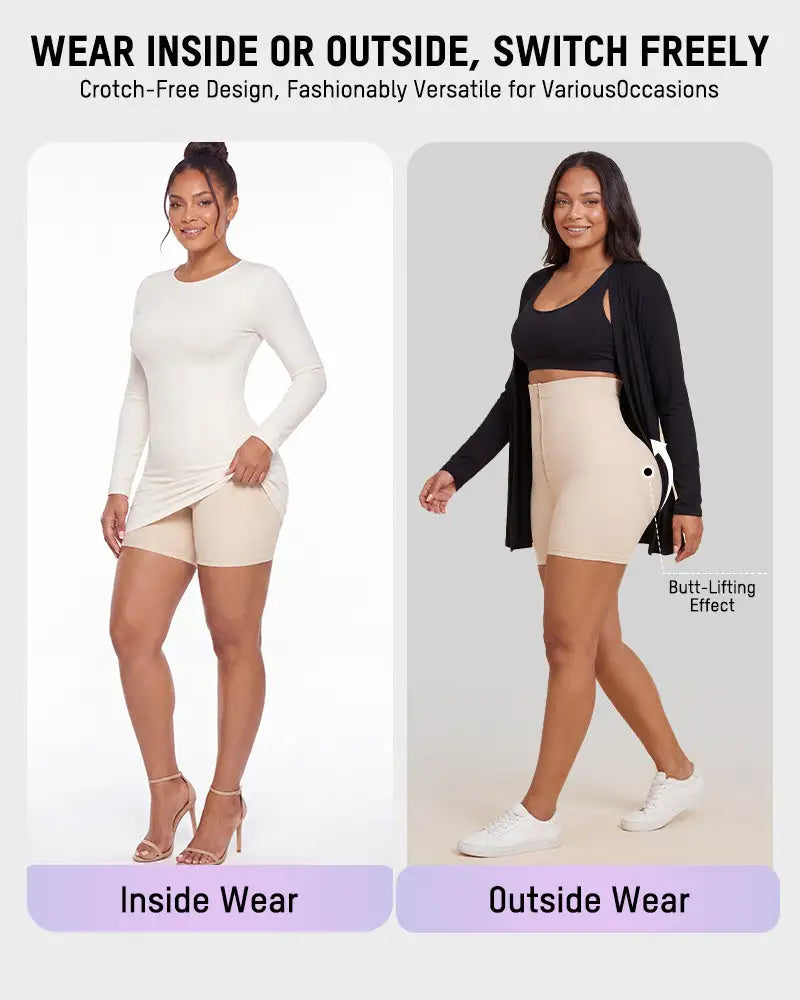 High-waist tummy tuck sculpting shapewear shorts - image 8