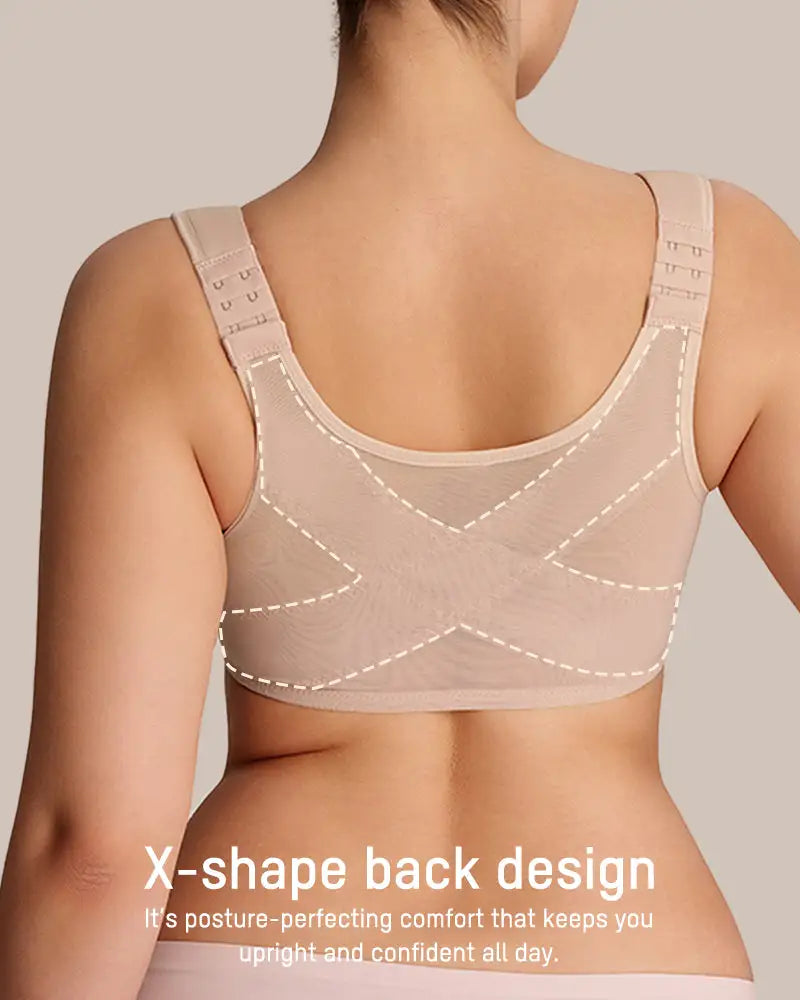 Hook-Front Low-Cut Wired Bare-Cup Back-Lift Bra Forte - Photo 11