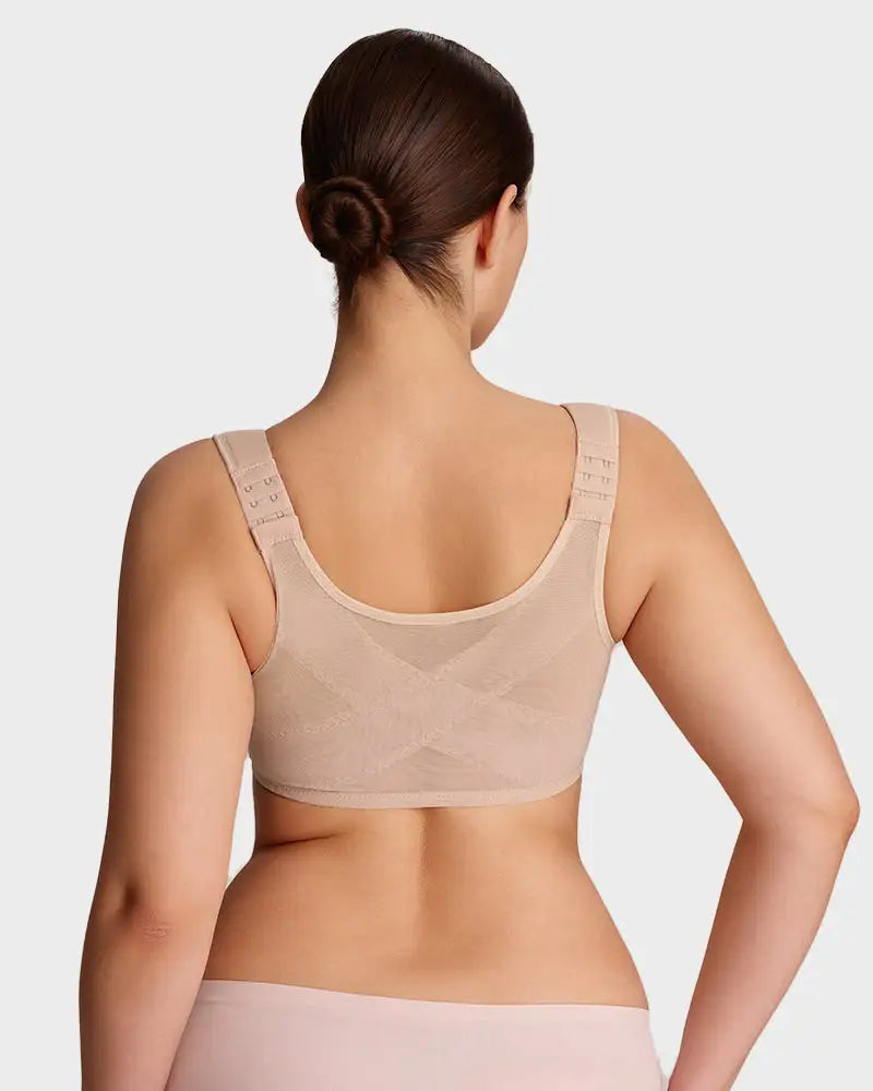 Hook-Front Low-Cut Wired Bare-Cup Back-Lift Bra Forte - Photo 14