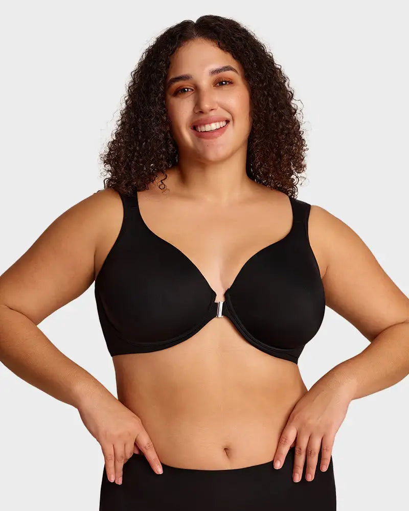 Hook-Front Low-Cut Wired Bare-Cup Back-Lift Bra Forte - Photo 15