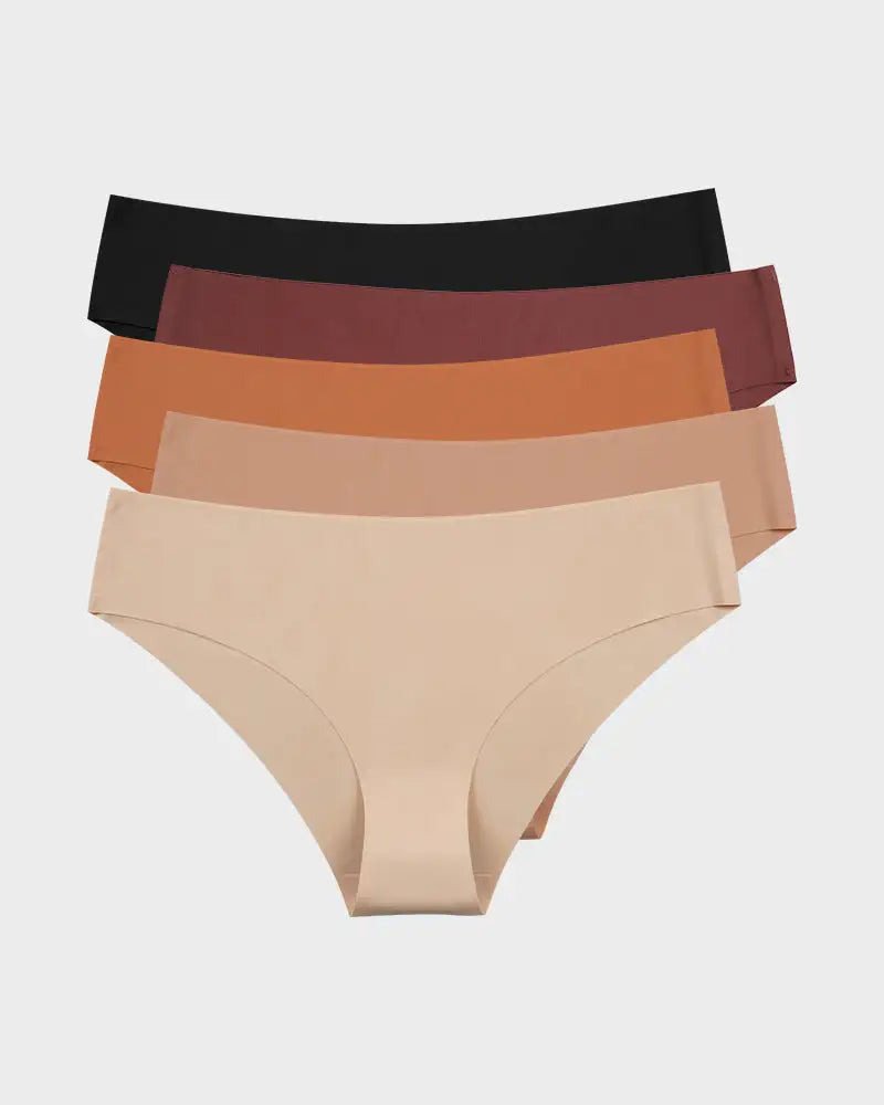 Ice-Silk Seamless Low-Rise Panty For Women 5-Pack - Photo 1