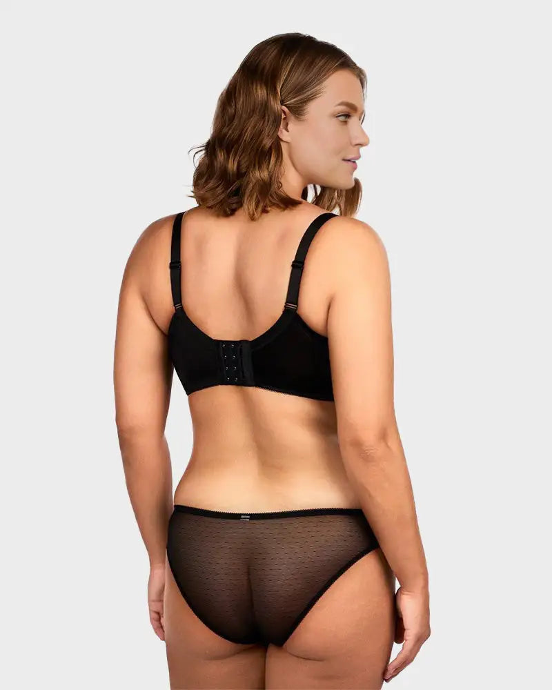Lace Trim Full Coverage Minimizer Bra Petal - Photo 14