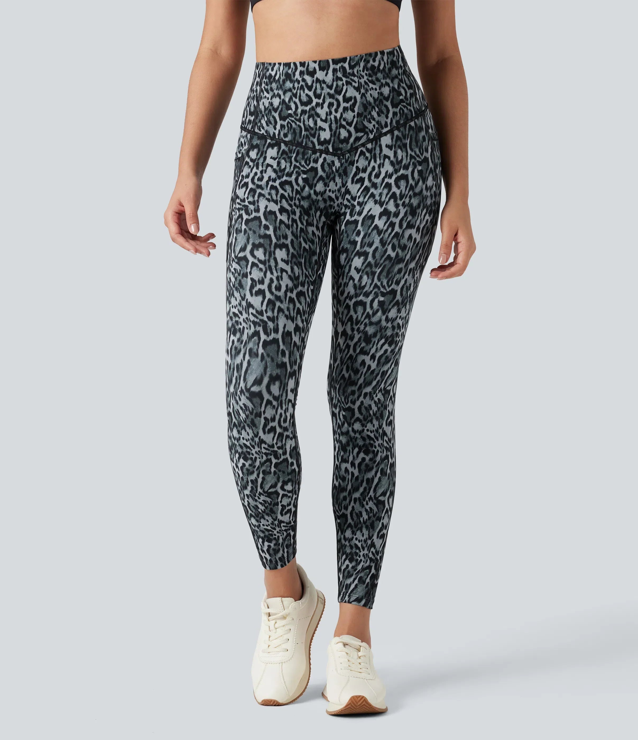 Leopard Print High-Waist Workout Leggings with Pockets Leo - Photo 19