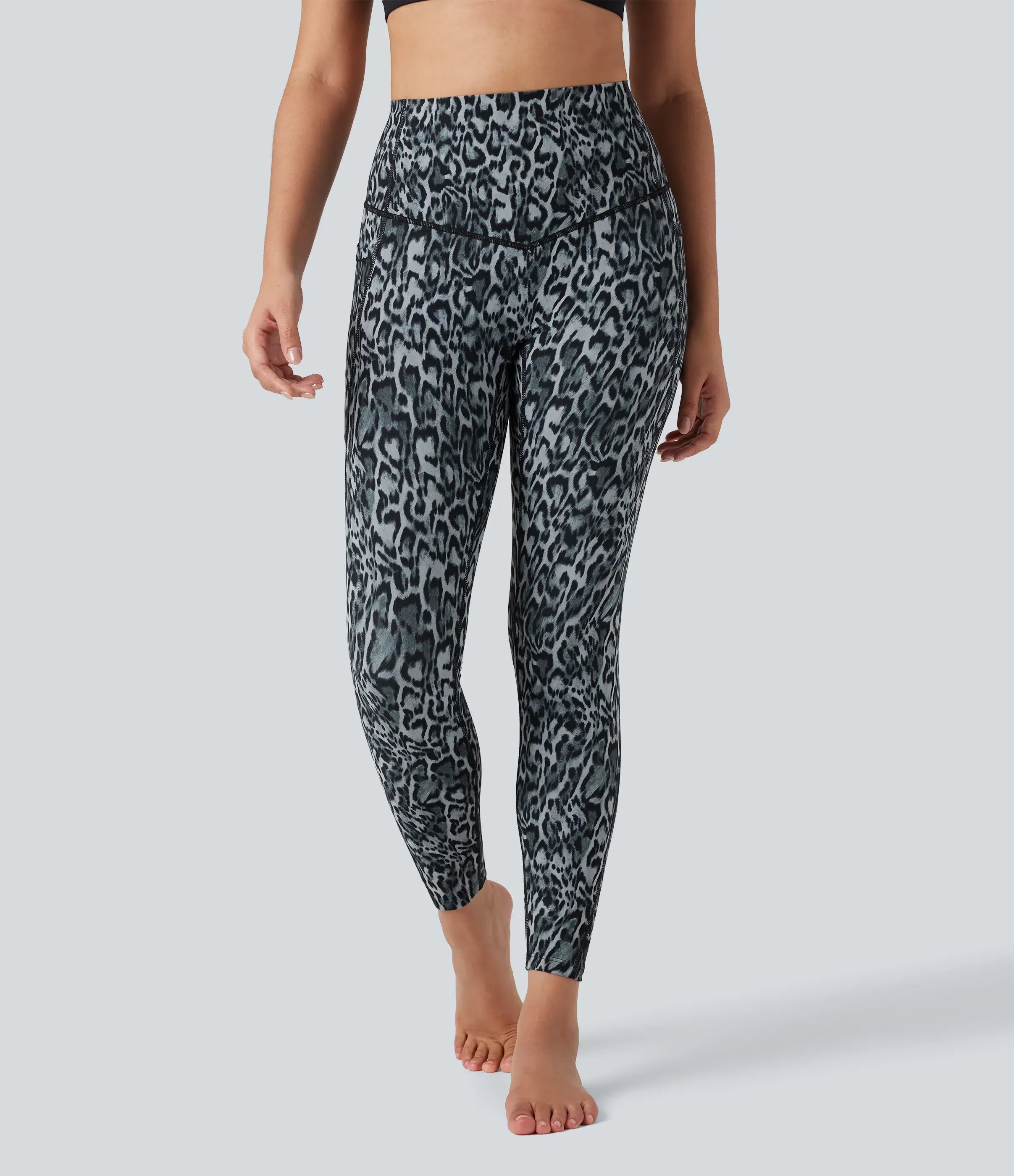 Leopard Print High-Waist Workout Leggings with Pockets Leo - Photo 20