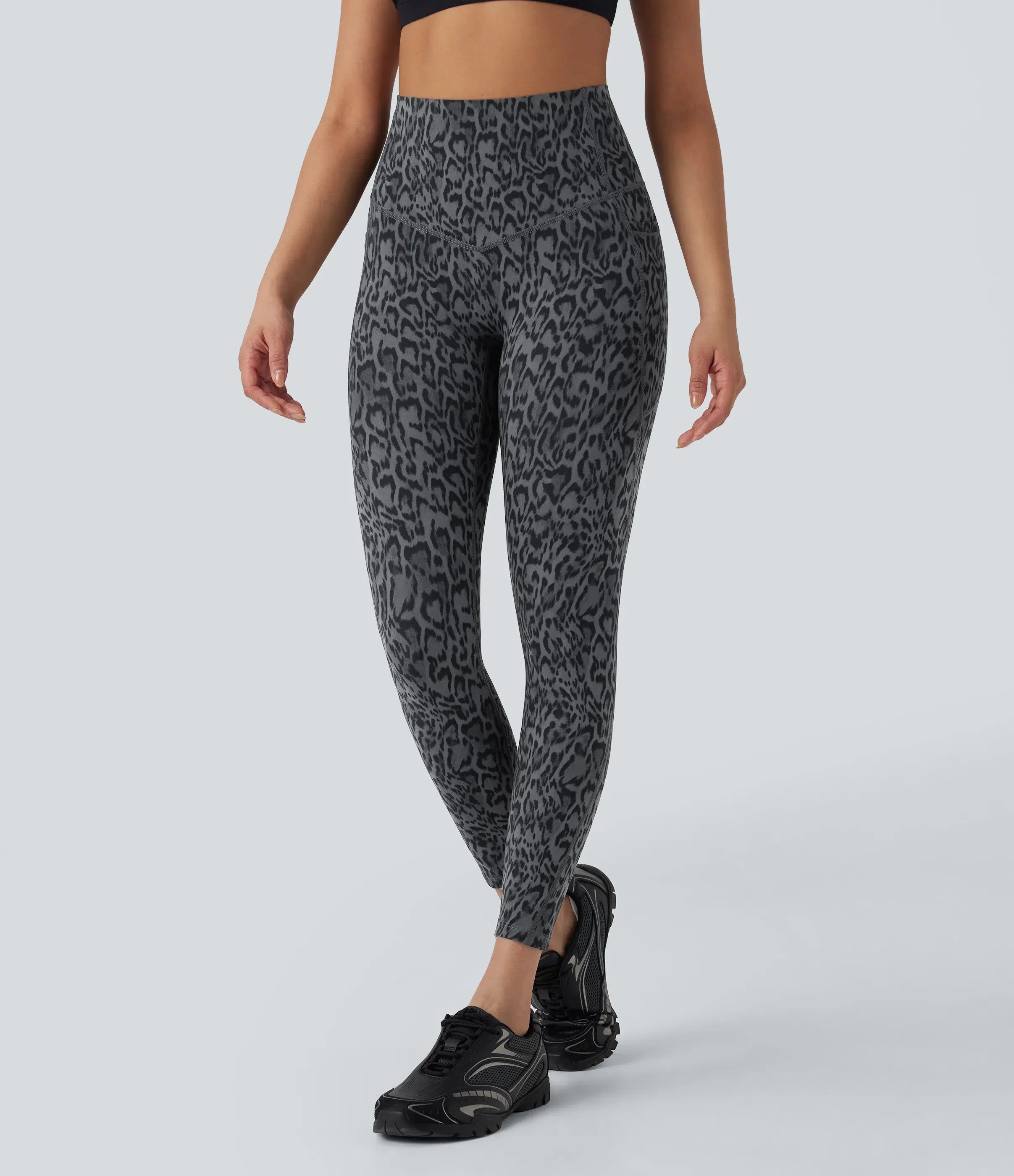 Leopard Print High-Waist Workout Leggings with Pockets Leo - Photo 6
