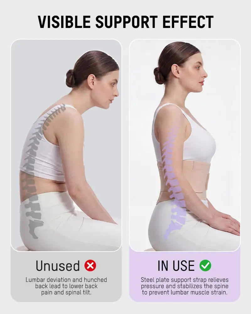 Lumbar back support belt for lower back pain relief - image 7