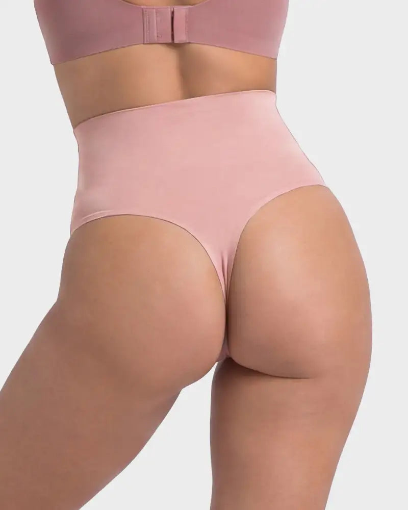 No-Show Seamless High-Waist Thong Panty 5-Pack - Photo 11