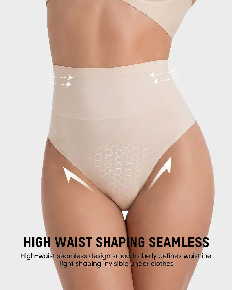 No-Show Seamless High-Waist Thong Panty 5-Pack - Photo 12