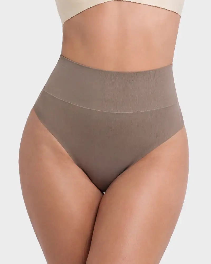 No-Show Seamless High-Waist Thong Panty 5-Pack - Photo 4