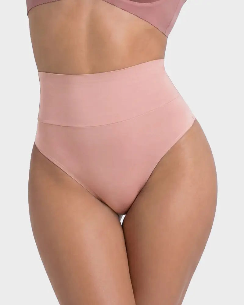 No-Show Seamless High-Waist Thong Panty 5-Pack - Photo 9